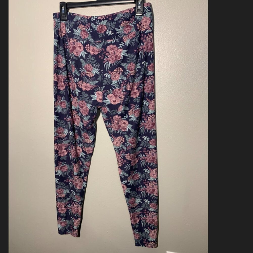 Lularoe floral leggings - size T/C (size 12-22)
